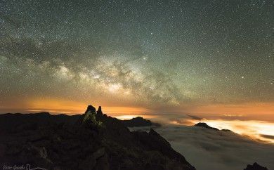 Vía Láctea desde la cumbre de La Palma